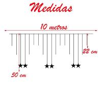 Pisca Cascata 405 Lâmpadas Leds Estrelas Branco De 220v 10m - 5