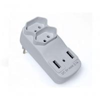 Adaptador De Tomada Plug 2 Saidas 2 Usbs Benjamin 10a Branca Bivolt - 6