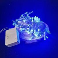 Pisca Cordão Varal Natal 100 Lâmpadas Leds Azul De 10m 220v