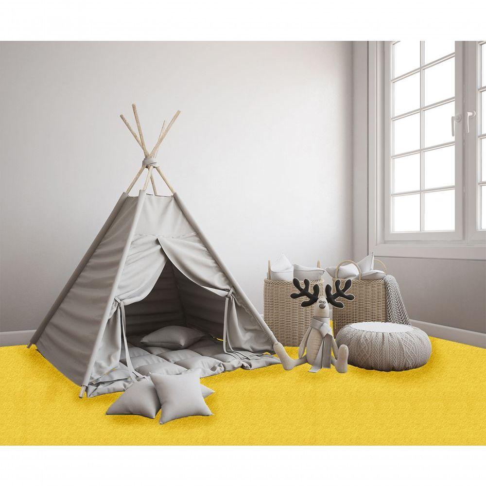 Carpete Para Forração Quarto Infantil Forro Festa Venda M² Amarelo Canario - 2