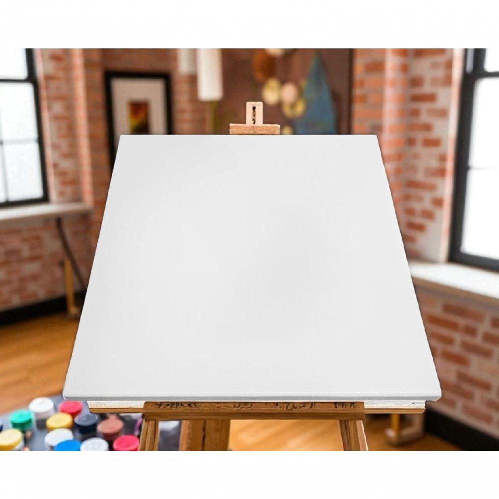 Tela De Pintura Comum 30x30 100% Algodão Pronta Qualidade Branca N-a - 4