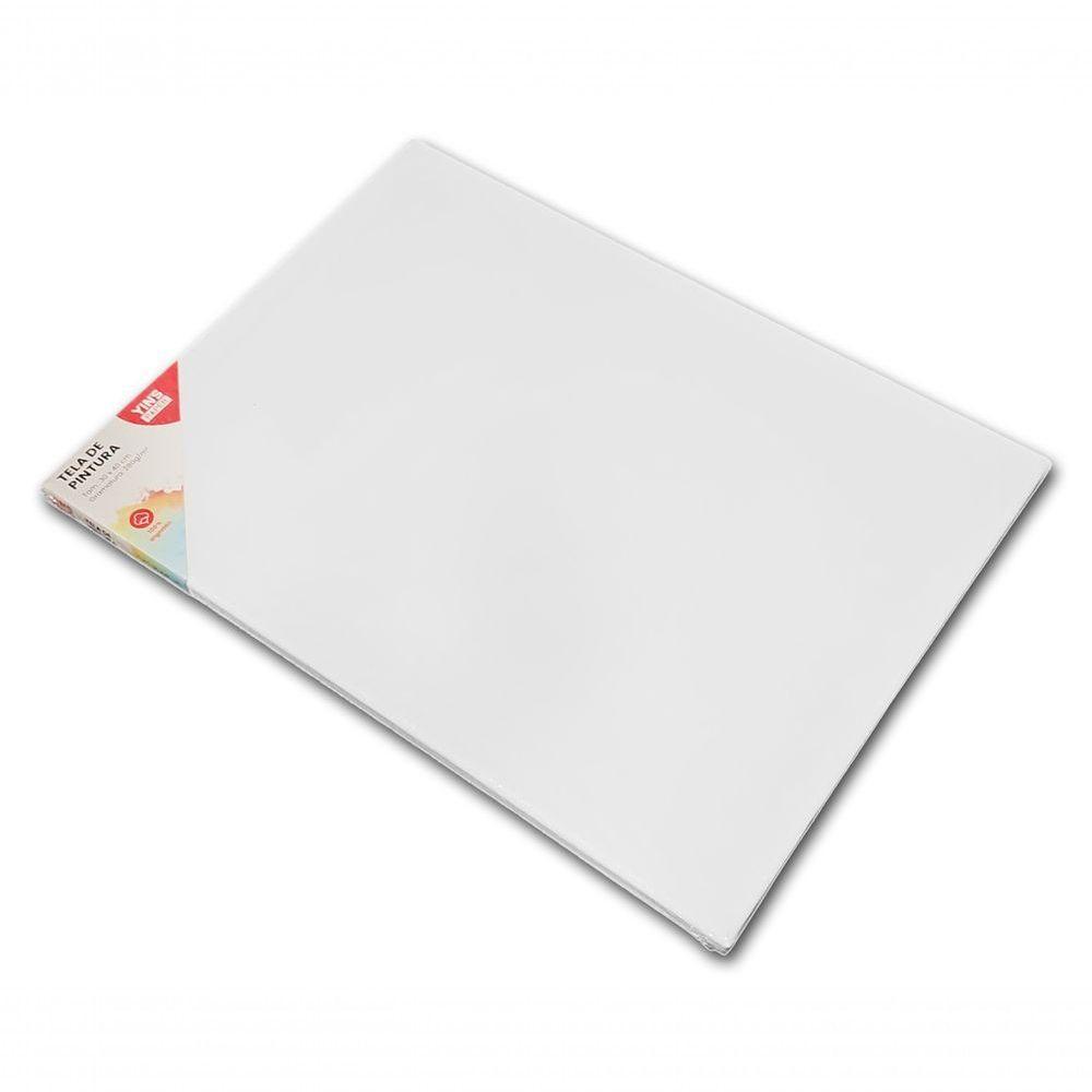Tela De Pintura Comum 30x40 100% Algodão Pronta Qualidade Branca N-a - 3