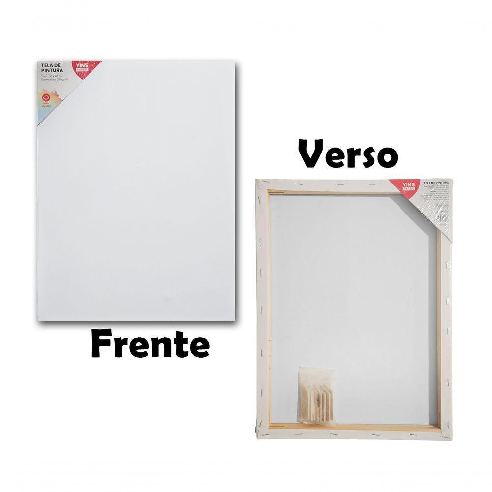Tela De Pintura Comum 30x40 100% Algodão Pronta Qualidade Branca N-a - 5