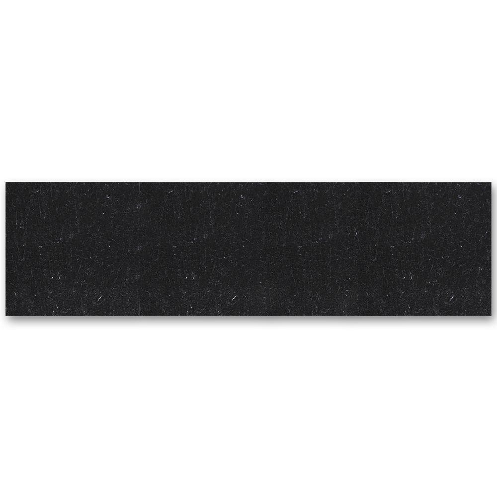 Tapete Passadeira Simples Aveludado 50x300 Borda Sem Costura Preto Mescla - 4