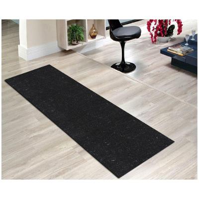 Tapete Passadeira Simples Aveludado 50x300 Borda Sem Costura Preto Mescla
