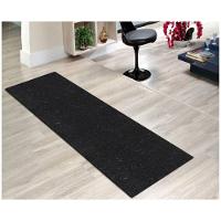 Tapete Passadeira Simples Aveludado 50x300 Borda Sem Costura Preto Mescla - 1