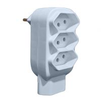 Adaptador De Tomada Plug 4 Saidas Benjamin Branco 10a Branca Bivolt - 3