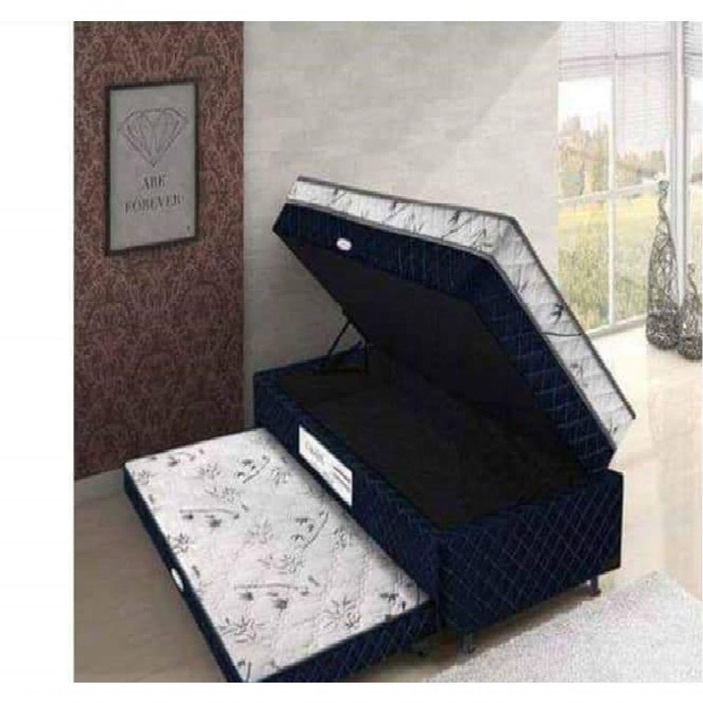 Bibox Solteiro Espuma Com Baú E Auxiliar 5cm - 2