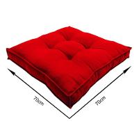 Almofada Futon Decoração 70x70 Cm Vermelho - 5