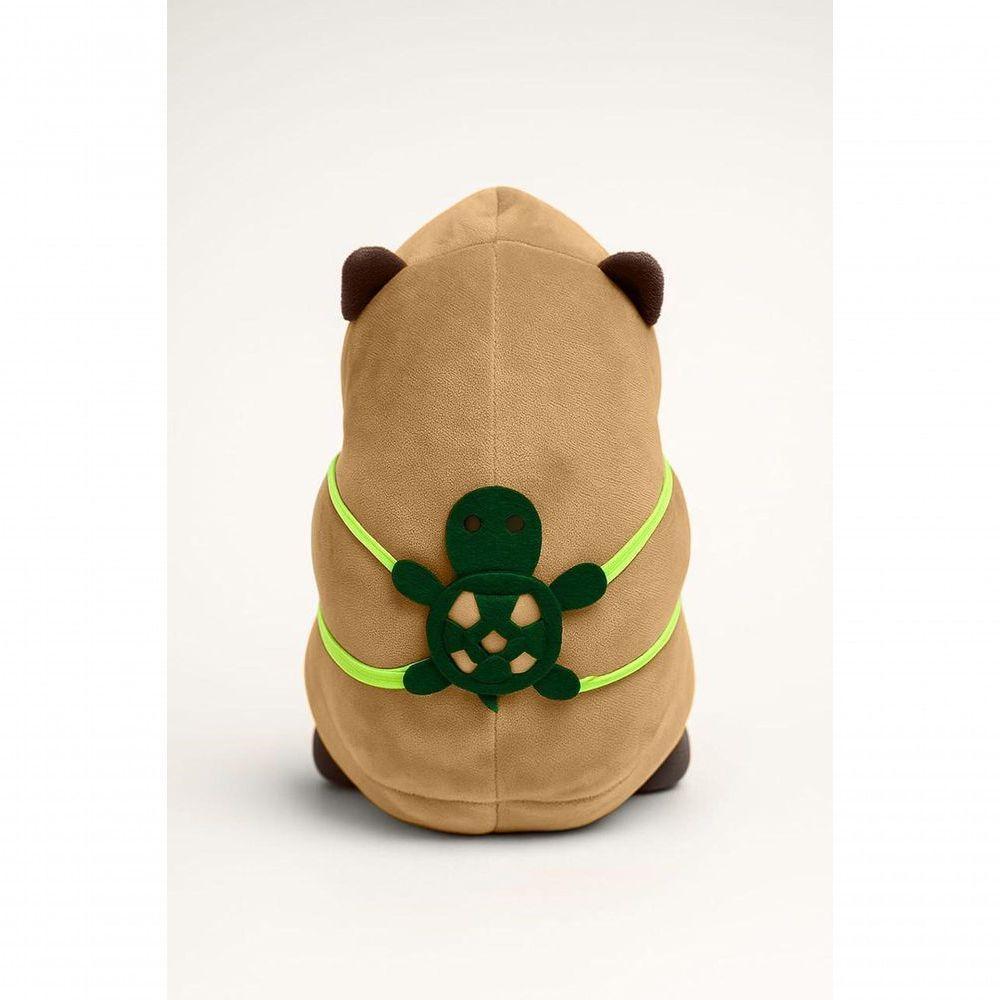 Capivara De Pelúcia Grande 30cm Com Acessório Tartaruga - 3