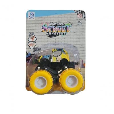 Carrinho Fricção Monster Truck 1:64 Escala Radical Suspensão Jipe Amarelo 17