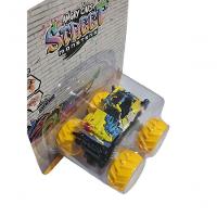 Carrinho Fricção Monster Truck 1:64 Escala Radical Suspensão Jipe Amarelo 17 - 2
