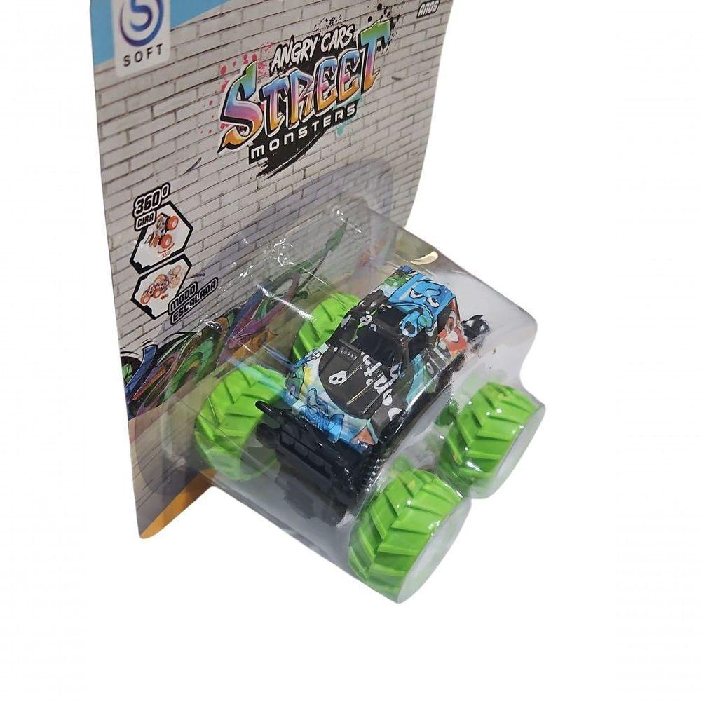 Carrinho Fricção Monster Truck 1:64 Escala Radical Suspensão Jipe Verde 16 - 2