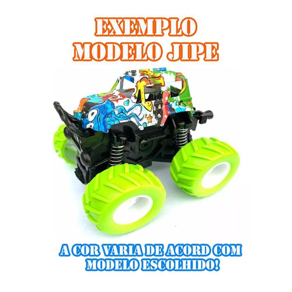 Carrinho Fricção Monster Truck 1:64 Escala Radical Suspensão Jipe Verde 16 - 3