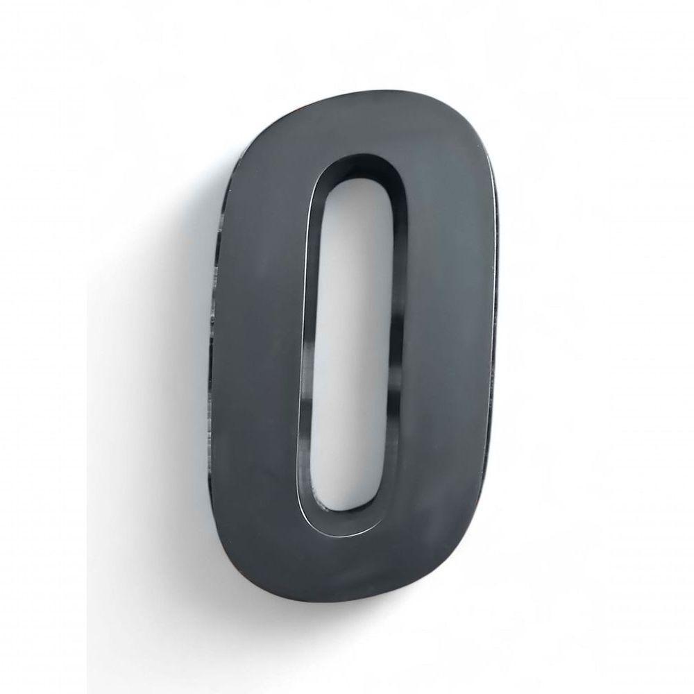 Número Residencial Preto 3d Porta Parede Casa Prédio Empresa 0 - 2