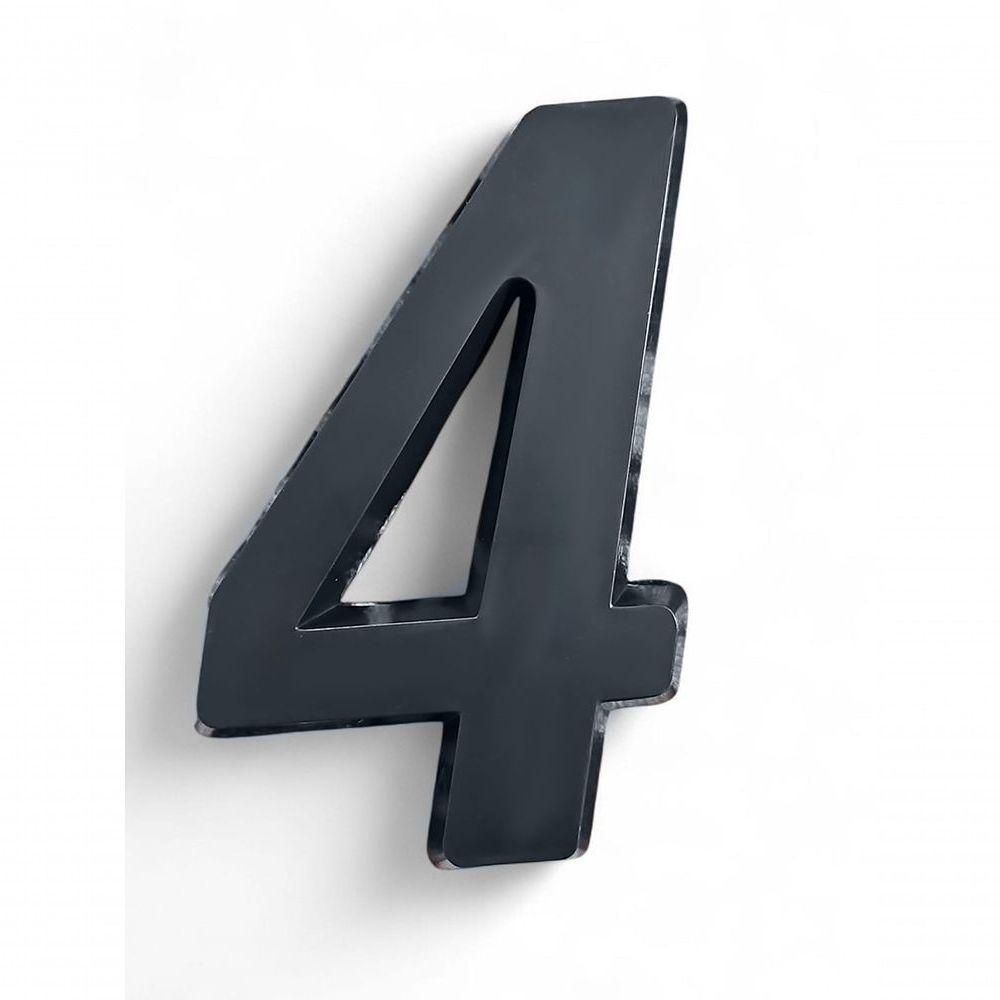 Número Residencial Preto 3d Porta Parede Casa Prédio Empresa 4 - 2