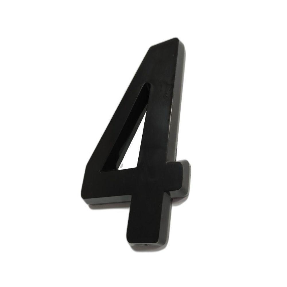 Número Residencial Preto 3d Porta Parede Casa Prédio Empresa 4 - 5