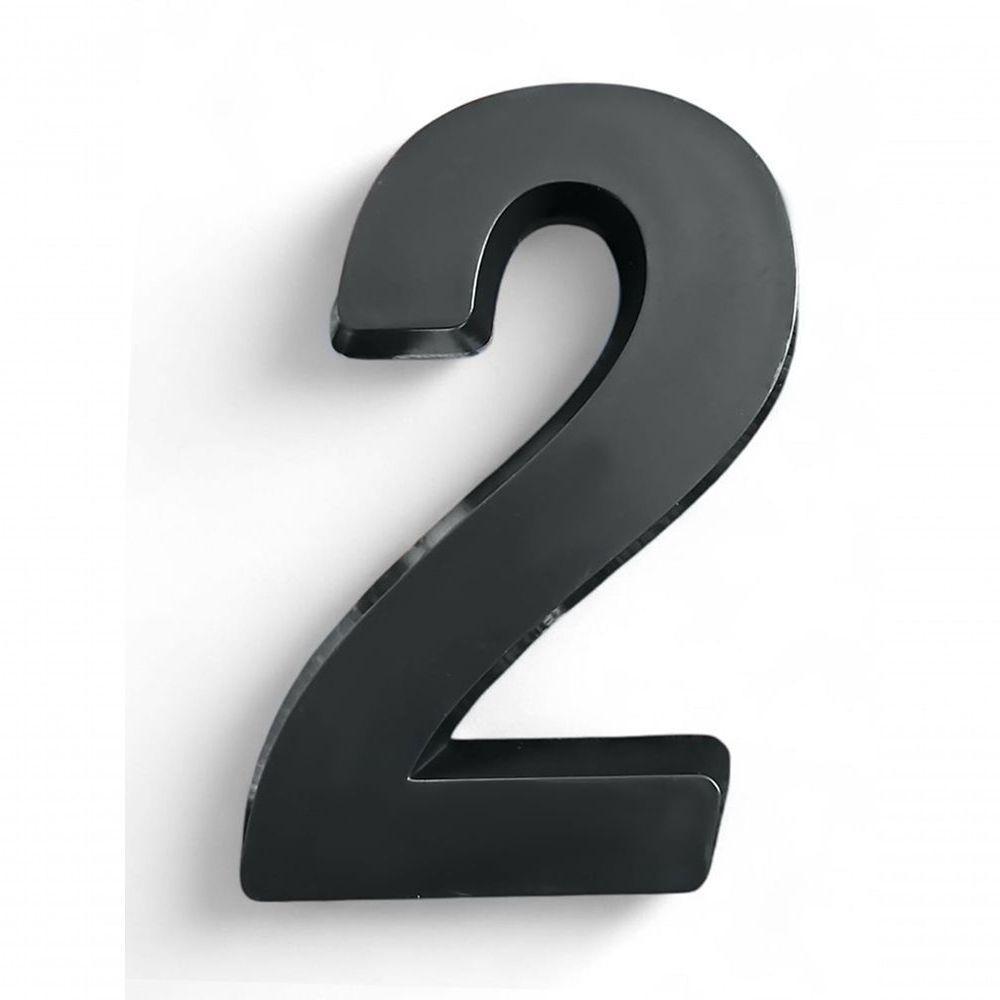 Número Residencial Preto 3d Porta Parede Casa Prédio Empresa 2 - 2