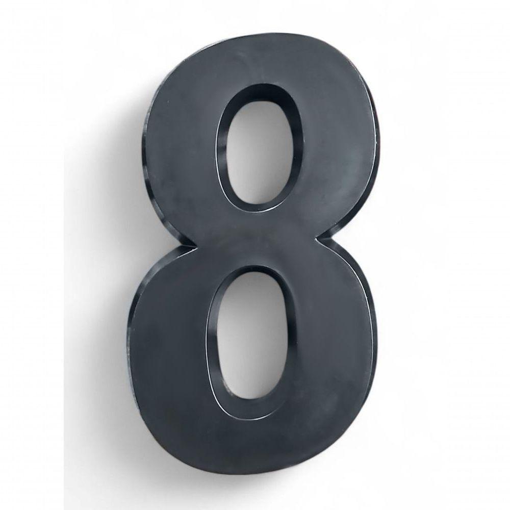 Número Residencial Preto 3d Porta Parede Casa Prédio Empresa 8 - 2