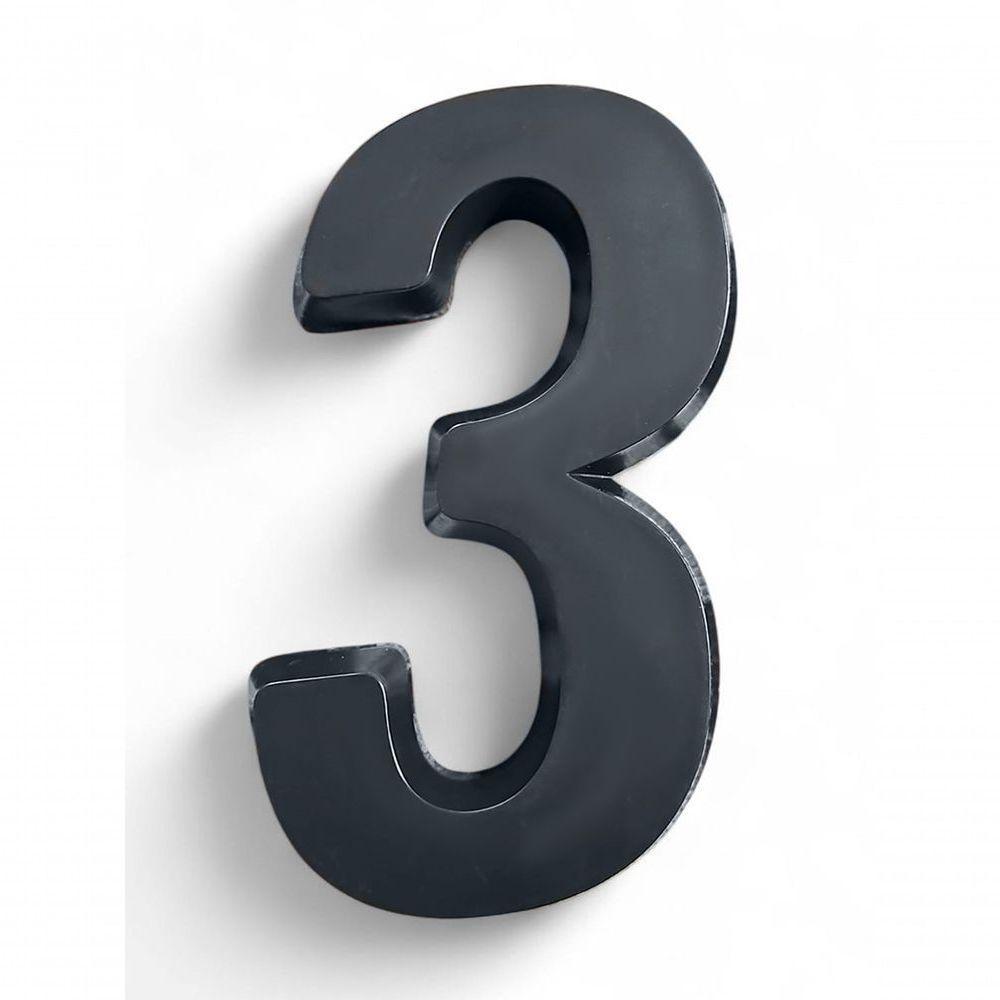 Número Residencial Preto 3d Porta Parede Casa Prédio Empresa 3 - 2