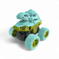 Carrinho Fricção Monster Truck 1:64 Escala Angry Cars Jurassic T-rex Azul - 1