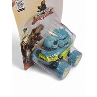 Carrinho Fricção Monster Truck 1:64 Escala Angry Cars Jurassic T-rex Azul