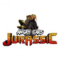 Carrinho Fricção Monster Truck 1:64 Escala Angry Cars Jurassic T-rex Azul - 5