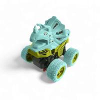 Carrinho Fricção Monster Truck 1:64 Escala Angry Cars Jurassic Triceratops Azul - 1