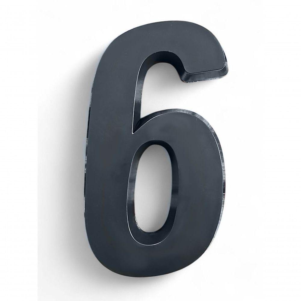 Número Residencial Preto 3d Porta Parede Casa Prédio Empresa 6 - 2