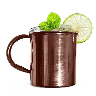 Caneca Moscow Mule Lisa Drink Top Aço Inox Premium 420ml Rose Gold