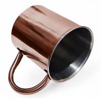 Caneca Moscow Mule Lisa Drink Top Aço Inox Premium 420ml Rose Gold