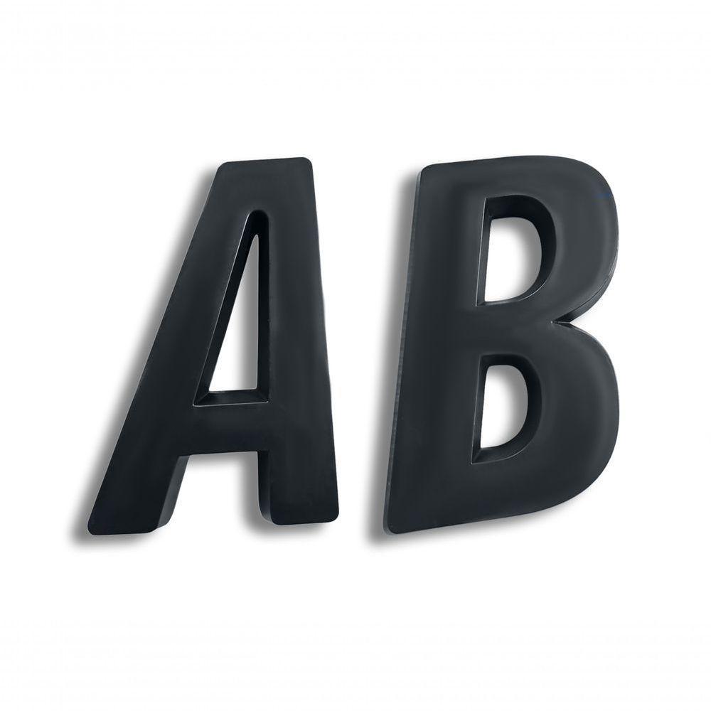 Número Residencial Preto 3d Porta Parede Casa Prédio Empresa A - 1