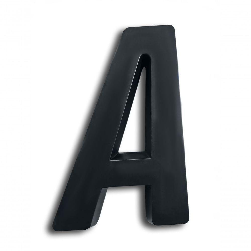 Número Residencial Preto 3d Porta Parede Casa Prédio Empresa A - 2