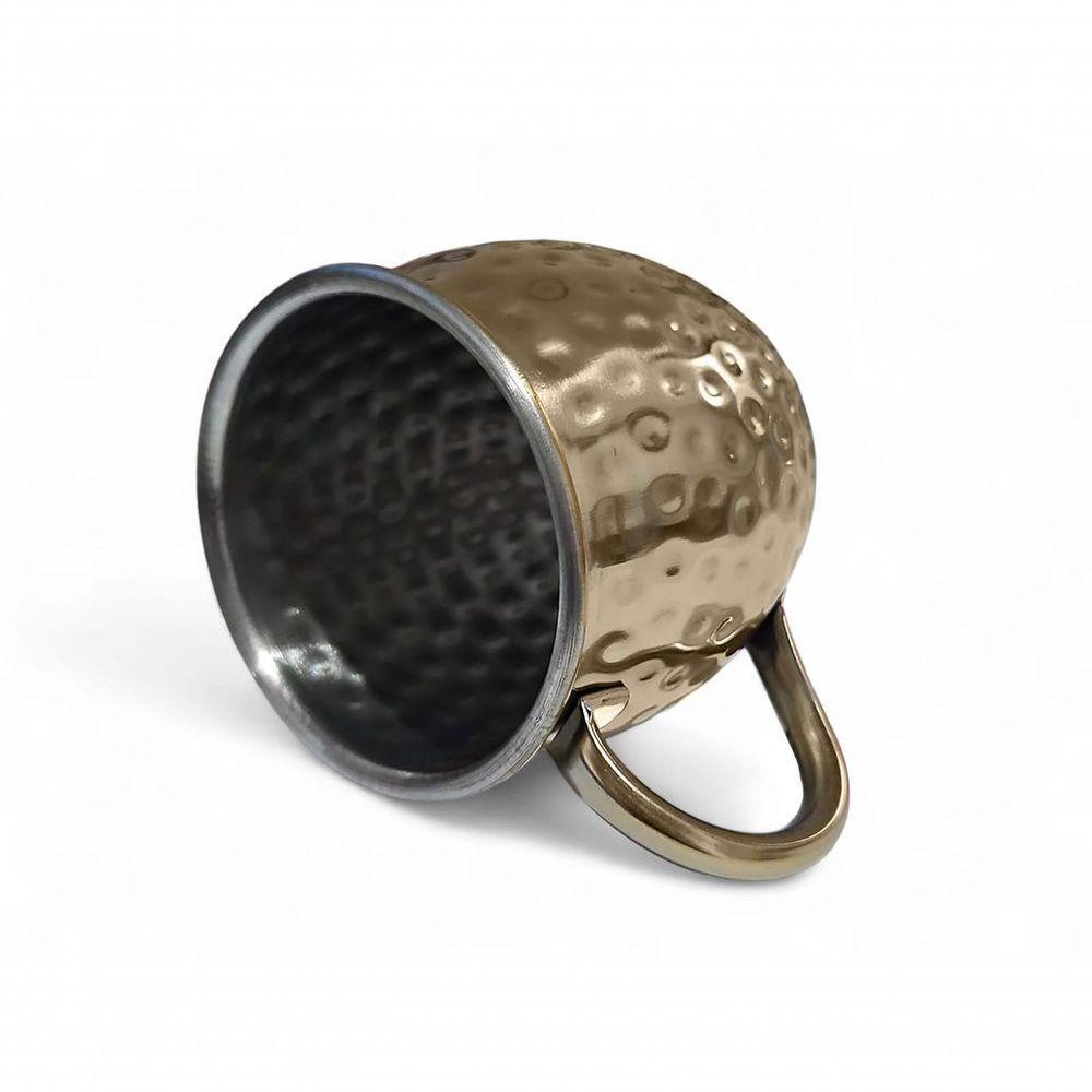 Caneca Moscow Mule Martelada Drink Premium 580ml Dourada - 3