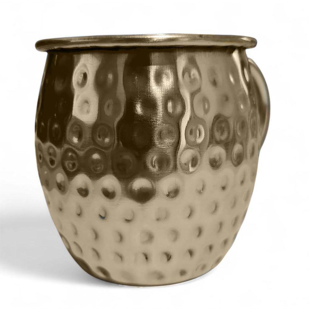 Caneca Moscow Mule Martelada Drink Premium 580ml Dourada - 6