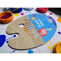 Kit 12 Pincéis Artisticos E Paleta Gode Pontas Fina Chata - 2