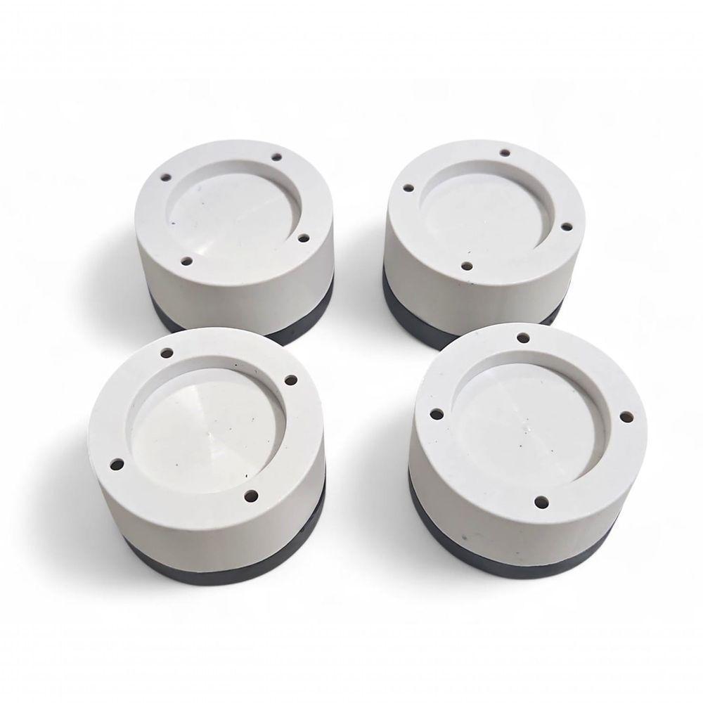 Kit 4 Pé Nivelador Universal Borracha Maquina Lavar Fogão - 1