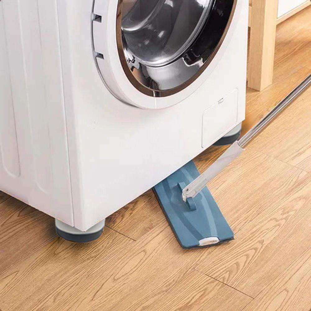 Kit 4 Pé Nivelador Universal Borracha Maquina Lavar Fogão - 7