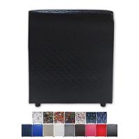 Mini Puff Banqueta Quadrado Cubo Decorativo Courino E Suede Preto Trançado Courino - 2