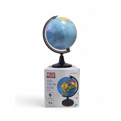 Globo Terrestre De Mesa Politico Giratório Português 10,6cm Multicolorido N-a