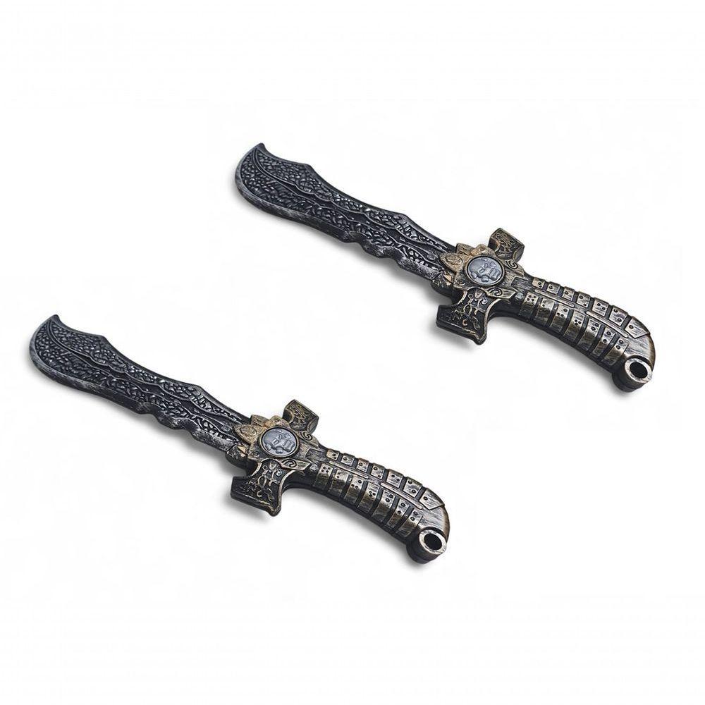 Kit 2 Espada De Combate Pirata Brinquedo Warrior Jr0345 - 1