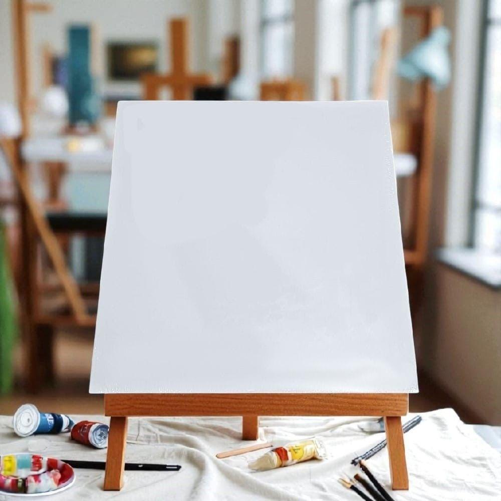 Tela De Pintura Fina 30x30 100% Algodão Pronta Qualidade Branca - 5