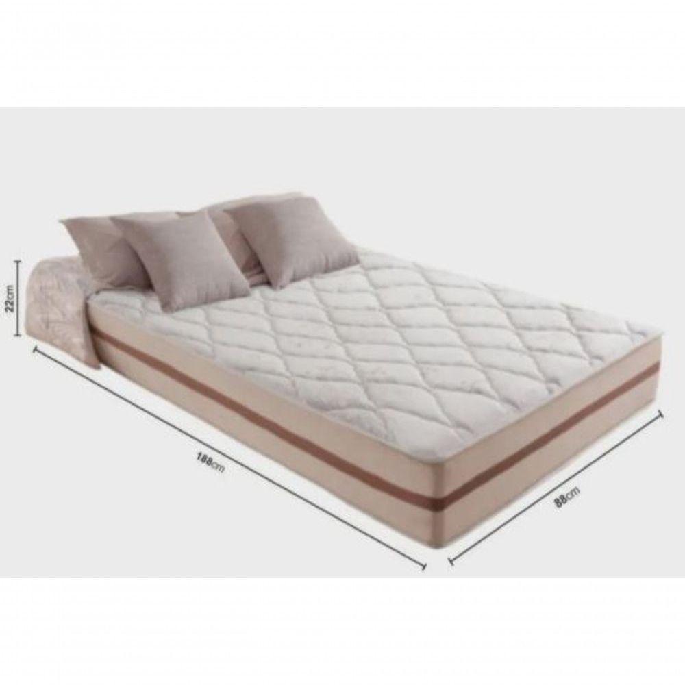 Cama Box Baú Solteiro Tecido Sintético Preto Com Colchão Pillow Angel - Bello Box - Molas Ensacadas 62x88x188 - 3