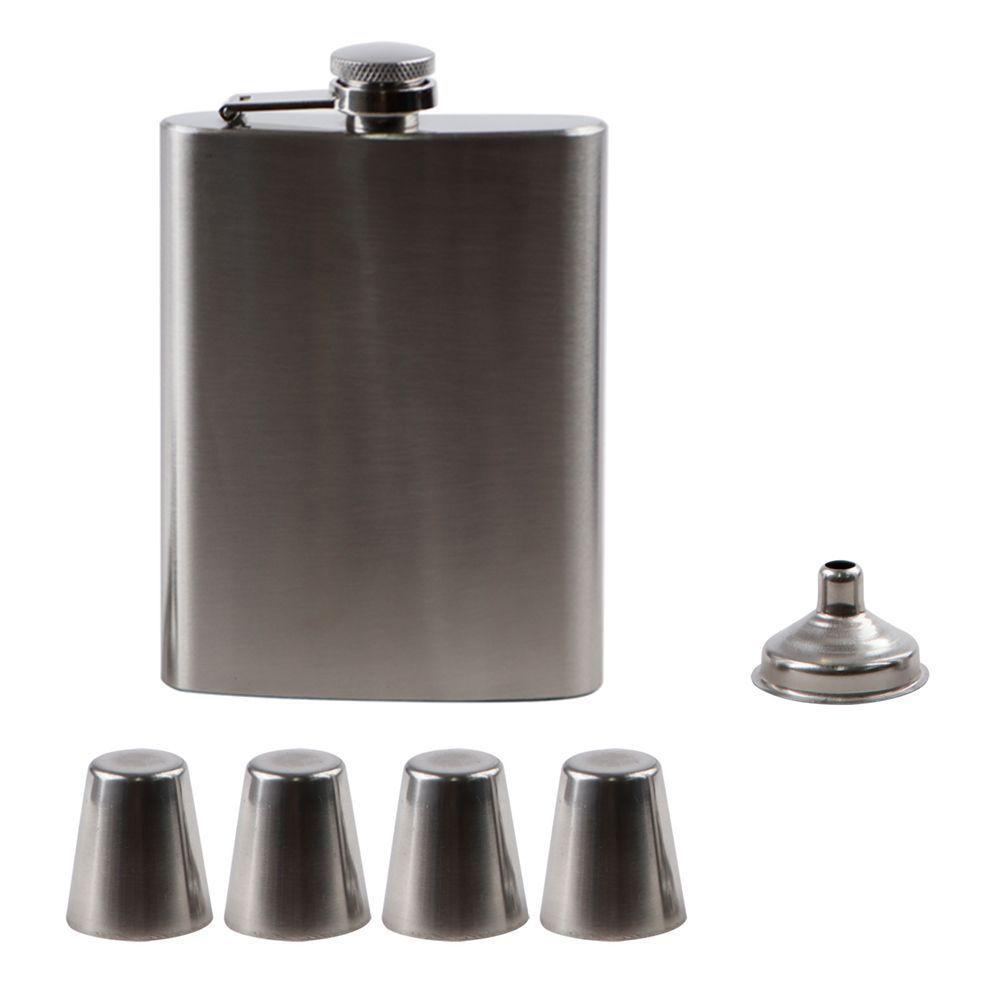 Kit Cantil De Bolso Inox Copos Funil Portátil Premium 6 Pçs - 2
