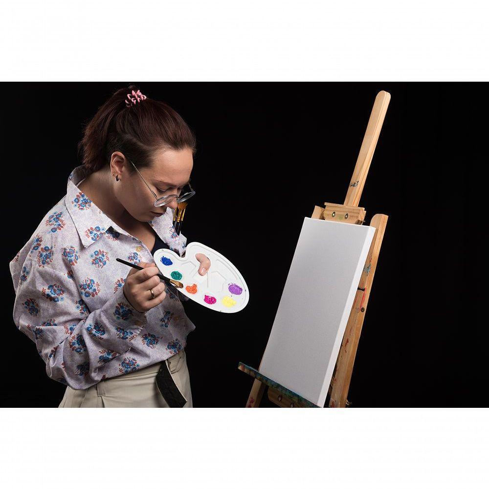 Tela De Pintura Comum 20x30 100% Algodão Pronta Qualidade Branca N-a - 6