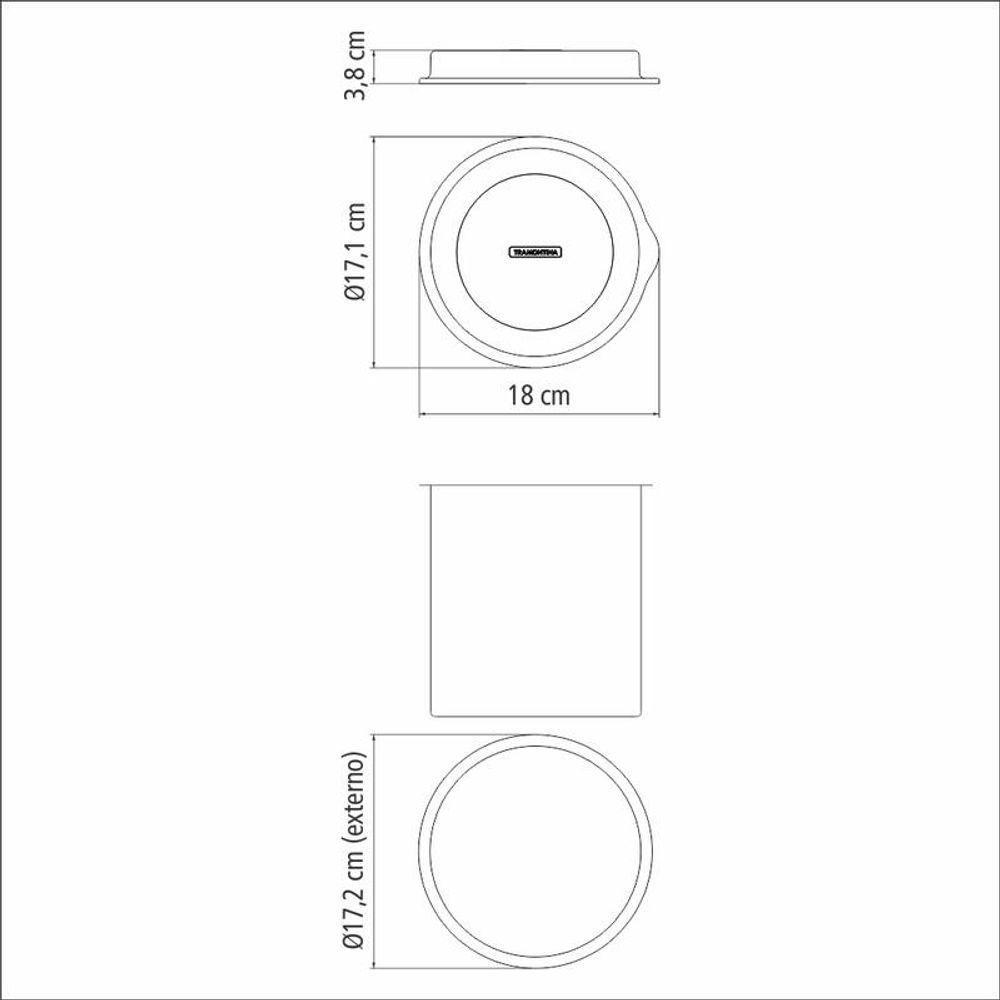 Tampa De Plástico Tramontina Vermelha Cucina 16cm - 2