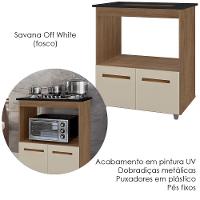Balcao Com Tampo Cooktop 4 Bocas 75cm 9440 Savana Off White Mobbs Savana Off White