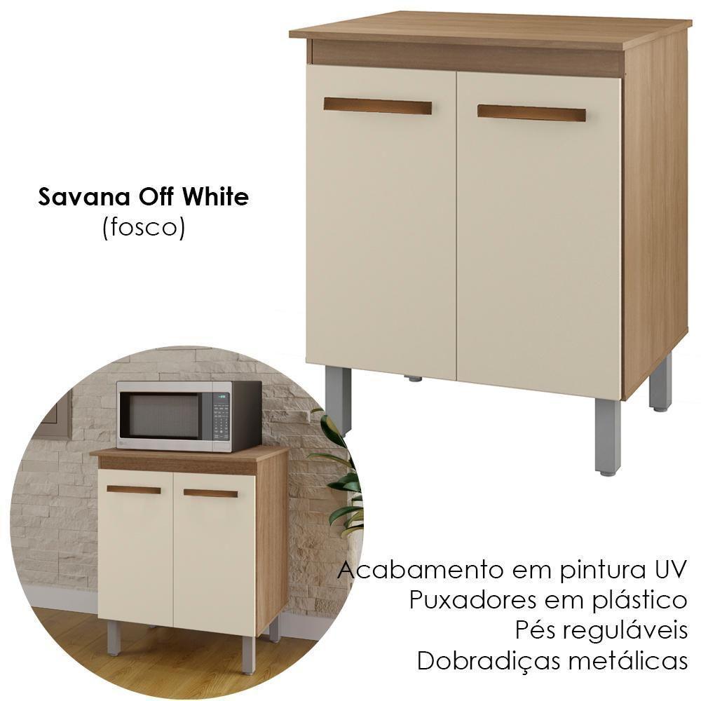 Balcao Multiuso 70cm 2 Portas 9240 Savana Off White Mobbs Savana Off White - 4