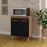 Balcao Multiuso 70cm 2 Portas 9240 Savana Preto Mobbs Savana Preto - 6