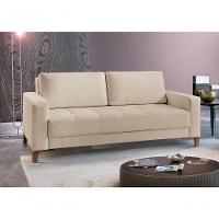 Sofá Fixo Orion Até 4 Lugares Luxo 2,20m Castellar Móbile Veludo Bege Claro - 4